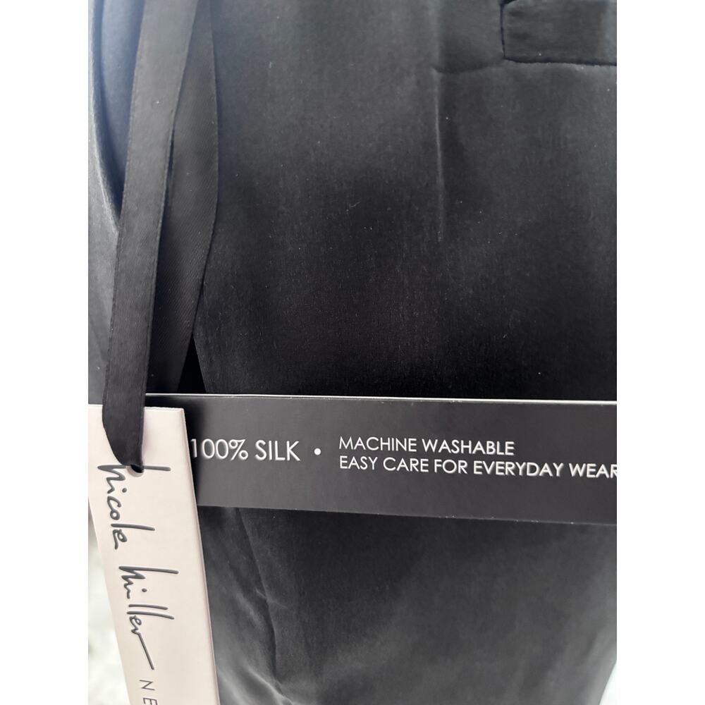 Nicole Miller | NWT 100% Silk Jogger Pants with Cargo Pockets Size S - Picture 5 of 9